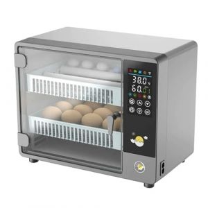 Couveuse Oeuf Automatique 26 Oeufs, Incubateur Oeuf Automatique avec Écran Tactile Couleur, Rotation Automatique des œufs, Contrôle de la température, Humidification Atomisée, Candélabre d'œufs à LED (NEW CRAB LIMITED, neuf)