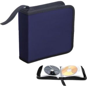 ACTIUSIS Sacoche pour CD, disques CD DVD, Sac de Rangement pour CD pour Voiture et Maison, Sac de Rangement pour 40 disques, Bleu (nanchangmujiakejiyouxiangongsi, neuf)