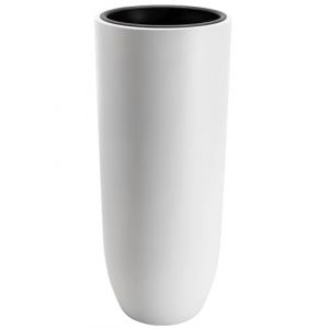 VIVANNO Vase de Sol SOLERIO en Fibre de Verre Blanc Mat 80x33 cm, r&eacute;sistant au Gel et aux intemp&eacute;ries, pour l'int&eacute;rieur et l'ext&eacute;rieur, Jardin terrasse Balcon (AE Trade, neuf)