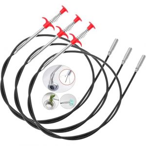 Lot de 3 Furet Deboucheur Canalisation, 200cm/160cm/90cm Furet Plomberie, Pinces à Griffes Flexibles, Tige Deboucheur Canalisation, Pince Télescopique pour Cuisine, Salle de Bain et égouts (DINODANUBE TRADING, neuf)