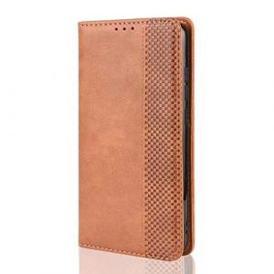 SEAHAI Housse Folio en Cuir pour Blackview Color 8 Coque, Premium PU/TPU Flip &Eacute;tui Portefeuille avec Fentes pour Cartes, Antichoc Protection Etui Case Cover - Marron (Liner-EU, neuf)