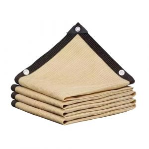 DATOUJL B&acirc;che d'Ombrage 2x6m | 90-95% Protection UV avec &OElig;illets M&eacute;talliques | Toile Anti-UV Respirante pour Jardin, Serre, Abri Voiture & Chenil | Tailles sur Mesure (Beige,4m*4m) (QJWUK, neuf)