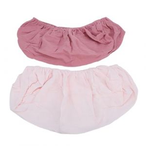 Housse de Matelas &agrave; Langer, Couleur Unie Douce et Respirante, Mat&eacute;riau en Coton Double Couche, S'adapte &agrave; la Plupart des Matelas &agrave; Langer Standard avec un Design &eacute;lastique (rose (Betued, neuf)