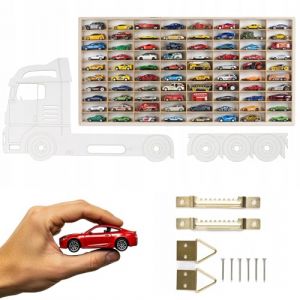 ArtTwist Vitrine pour Collection avec 80 Compartiments | Armoire Vitrine Murale 78,5cm x 40cm x 4cm pour Hot Wheels ou Matchbox | Etagere Figurine (LKW K01BL) (Arttwist, neuf)