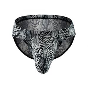 Maiclaice Homme Soie Glac&eacute;e Taille Basse Bikini Slip sous-v&ecirc;tement Gris X-Large (Maiclaice, neuf)