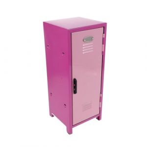 Veemoon Bo&icirc;te de Rangement en M&eacute;tal &Eacute;maill&eacute; Rose Fuchsia pour Cosm&eacute;tiques, Organisateur Multifonction de Bureau avec Couvercle, Mini Casier Compact Compartiment&eacute; pour Maquillage et Bureau (lucy Liu, neuf)