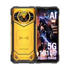 DOOGEE S200 X 5G Telephone Portable Incassable, 6.72" FHD+120GHz, 32GB RAM+ 512GB ROM, Cam&eacute;ra AI 100MP+20MP Vision Nocturne, NFC, AMOLED 1.32'Arri&egrave;re Ecran, Robuste Android 14 Smartphone Jaune (LISA GRANTWU, neuf)