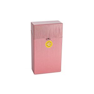 Bo&icirc;te &agrave; cigarettes &ndash; Noir, rouge, bleu, or, argent, XL XXL, Big Box, 100 mm, taille XXL, long, super king pour femme, 100 pi&egrave;ces, en m&eacute;tal fin, en cuir, 100 mm de long (ReNa-Retail, neuf)