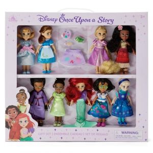 Disney Store Official Ensemble de Figurines Princesses, 9 pi&egrave;ces, avec Cendrillon, Belle, Raiponce, Vaiana, Asha, Tiana, Ariel, Mirabel, Elsa, Collection Once Upon a Story, &agrave; partir de 3 Ans (Disney Store FR, neuf)