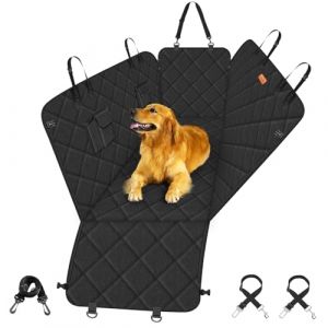 Looxmeer Housses de Siège d'auto pour Chien, Housse Protection de Siège d'arrière Antidérapant, Couverture Protection de Banquette Arrière pour Voitures et SUV avec Poche de Rangement, 147X137 cm (looxmeer eu, neuf)