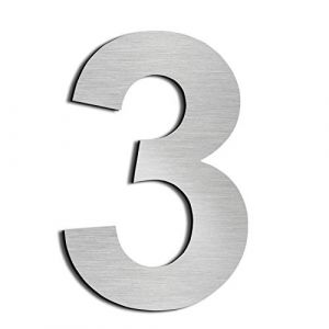 nanlyiau 5in/12.5cm numero maison numéro de maison de numéro de rue,En Acier Inoxydable Massif 304,Flottant Home Adresse Plaque(5in 3) (nanly, neuf)