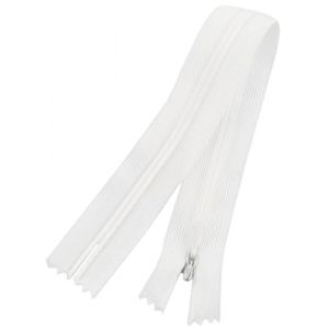 AERZETIX - C60887 - Lot de 10 Fermetures &eacute;clair invisibles 25 cm non-s&eacute;parables - fermeture &agrave; glissi&egrave;re cr&eacute;maill&egrave;re - couleur lait blanc - maroquinerie jean pantalon robe jupe couture v&ecirc;tement (Tuning, neuf)