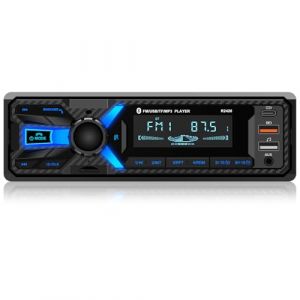 RDS Autoradio Bluetooth avec Port de Charge Type-C, Wistrue FM/AM Autoradio prenant en Charge 2 Ports USB/AUX/SD/TF/EQ, Radio 1 DIN avec Lecteur Mains Libres Bluetooth/MP3 (ROMFLLOR TARGET, neuf)
