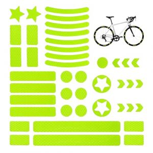 HMCEY 42 Pi&egrave;ces R&eacute;flecteur Autocollant Reflechissant,Sticker Reflechissant Velo Imperm&eacute;able,Sticker Haute Visibilit&eacute;,Casque Moto Bande R&eacute;fl&eacute;chissante Adh&eacute;sive,Reflektor Tape pour Voiture et Poussette (EASYFLOW TRADE LTD, neuf)