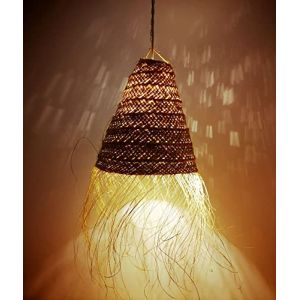 Generico MU2403211005 Lustre en paille naturelle Suspension Maroc à la main Decor 2403211005 (La Maison Unique, neuf)