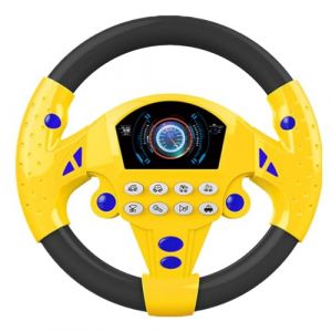 DAWCBVJQ Jouets De Volant Pour Enfant, 20x20cm Volant Voiture Enfant Avec Lumière Et Son, Jouet Copilote De Volants Rotation À 360°, Simulateur Conduite Volants, Jouet Éducatifs Pour Garçons Et Filles (jiayuam, neuf)