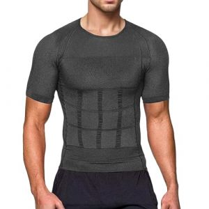 Debardeur Gainant Homme Ventre Plat V&ecirc;tements sous sous-V&ecirc;tements De Sport Compression Tee Shirt D&eacute;bardeur Corset Minceur Vetement La Gaine pour Le Vitalvest Gilet T-Shirt Marcel Haut Amincissant (ZJsz, neuf)