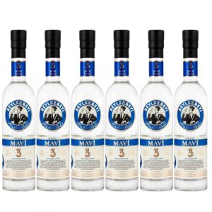 RAKI - Beylerbeyi Mavi Raki 6 x 35cl | Eau de Vie Turque Aromatisée à l'Anis - 100% Raisins Frais - Sans Sucres Ajoutés | Triple Distillation - Volume d'Alcool 45% (BEYIM, neuf)