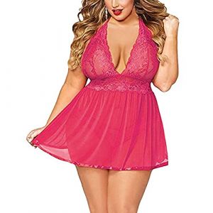 WWricotta Lingerie Erothique Sexy - Top Femme Sexy Sexy Ouverte Vetements De Nuit Tenue BDSM Body Noir Femme Pyjamas en Satin sous Vetement Sexy Ensemble (Promotion Nouvel An, neuf)