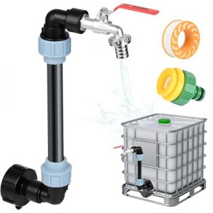 LustLocke Robinet Cuve 1000L Plastique Fileté 3/4", Robinet pour Cuve De 1000 litres en Laiton pour Récupérateur d'eau De Pluie, Adaptateur Cuve 1000L Pratique pour Jardin Et Maison (pjotrsinternational, neuf)
