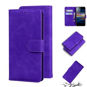 LMFULM&reg; &Eacute;tui pour Sony Xperia L3 I3312 I4312 I4332 I3322 (5,7 Pouces) PU Magn&eacute;tique Pochette Cuir Housse Rabattable Case Stent Fonction Cover Pourpre (LMAZWUFULM, neuf)