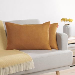 Blumtal Housse de Coussin 40x60 cm canape - Lot de 2 - Housse Coussin 40x60 cm en Chenille Douce avec Fermeture éclaire cachée - Protection décorative certifiée Oeko-Tex - Lavage Facile - en Orange (Everbrent, neuf)