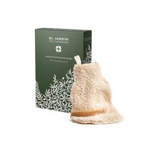 El Jardín de Hammam - Gant Kessa Premium - Fibre de ramie 100 % végétale - Parfait pour exfolier la peau, indispensable avec du savon noir (El Jardín de Hammam, neuf)