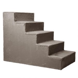 Mg Design Escalier pour Chien 5 marches Marron Clair &ndash; Structure en Bois Stable, marches Douces &ndash; l&eacute;ger et Mobile, pour canap&eacute; et lit (MGDESIGN, neuf)