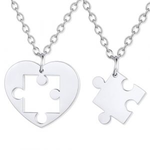 OQKAHIV 2 Pièces Collier d Amitie, Colliers des meilleures amies pour toujours Collier pendentif puzzle, colliers collier d'amitié pour toujours meilleurs amis pour filles cadeaux, pour amis proches (OQKAHIV, neuf)