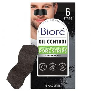 Bior&eacute; Lot de 6 bandes de nez pour enlever instantan&eacute;ment les points noirs sur les peaux grasses, avec du charbon naturel pour aider &agrave; d&eacute;boucher les pores (Treatspree, neuf)
