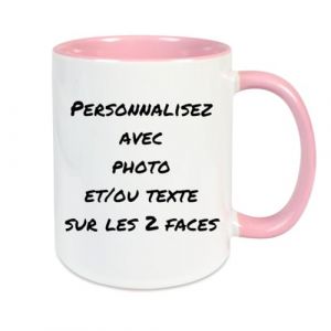 fapadjo Mug Personnalisable Photo Texte, Tasse A Cafe Personnalisée Prénom, Cadeau D'anniversaire, Souvenir, Naissance, Collègue (Vieux rose) (Univerdeal, neuf)