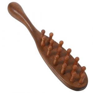 OSOLADY Peigne Massage Bois de Santal à Dents Larges Outil Détachant et Relaxant Du Chevelu Peigne Méridien Portable pour Éliminer les Pellicules Adapté Aux Femmes Usage Domestique (Daicersom, neuf)