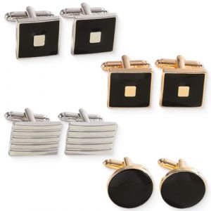 WUMZIRA 4 Pairs Boutons de Manchette, Bouton de Manchette Homme Pour Chemise Mouvement de Montre Acier Inoxydable Pour Mariage Business Commercial Fête des Pères Or Argent (LI SHANG RU DE DIAN, neuf)