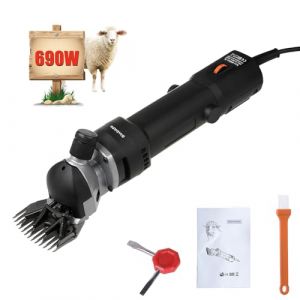 690W Tondeuse Electrique Mouton,Tondeuse à Moutons Machine avec 6 Vitesses Réglables,Machine de Cisaillement Professionnelle pour Tondeuse Animaux Laine Chèvre,avec Étui de Transport (sinbide-fr, neuf)