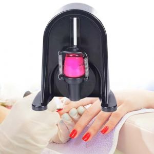 Agitateur MéLangeur Pour Vernis à Ongles, Gel Et Vernis à Ongles, Boucle à Ressort RéGlable, Agitateur Vortex Vertical De Table, Base En Alliage AntidéRapant, MéLange Vigoureux à 360° (QFGain®, neuf)