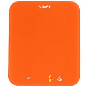 Vitafit 15kg Balance de Cuisine, Haute Pr&eacute;cision Assur&eacute;e par Usine Professionnelle DEPUIS 2001, 6 Unit&eacute;s et Fonction Tare, Balance de Alimentaire pour Cuisine et P&acirc;tisserie, 3*AAA,Orange Rafra&icirc;chiss (Vitafit, neuf)