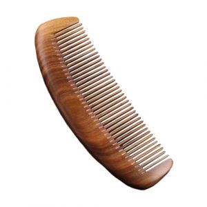Peigne en bois de santal, peigne à cheveux en bois - Démêlant de cheveux de peigne fait à la main - Outils de coiffure pour femmes, peigne démêlant ergonomique en bois de santal pour les voyages scola (zhugkm, neuf)