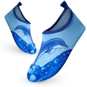 YloveM Chaussures Aquatiques pour Enfant Garçons Chaussures Fille d'eau Séchage Rapide pour Natation Chaussures de Plage pour Antidérapantes Piscine Surf Jardin Piscine Plage (GTEU-Direct, neuf)