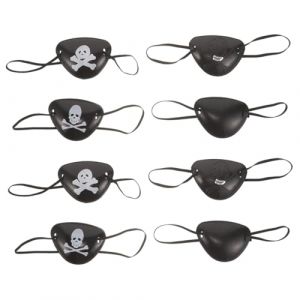 TOYZFRIENDY 8 Pièces Bandeau De Pirate Patch Yeux Cosplay Costume Prop Plaques Oculaires Décors D'halloween Cache-œil Unique Drôle Cache-oeil Pour Yeux D'halloween Plastique (Muliuin, neuf)