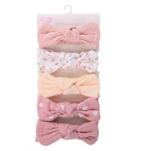 Bkljkf Baby Girl Cows and Bandbands, Head Cows pour les bébés filles | Head-vaches de bébé - Bandons à nœuds doux 18x3,5 cm stretchy, accessoires de cheveux enveloppe de tête élastique pour les (Luchicy, neuf)