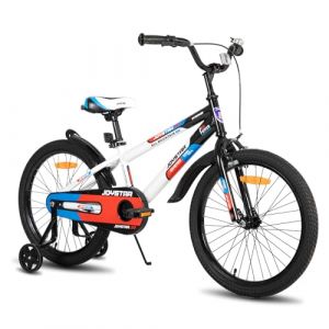 JOYSTAR Berry Vélo enfant de 20 pouces pour garçons et filles de 8 à 11 ans, vélo garçon de 20 pouces avec stabilisateurs et support, rose (Dukee_EUSALE, neuf)