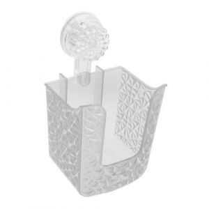 minkissy Boîte De Rangement à La Ventouse Étagère Murale De Salle De Bain Organisateur De Papier Toilette Organisateur De Tissus De La Ventouse Porte-lingettes Mural Transparent Plastique (Master Self, neuf)