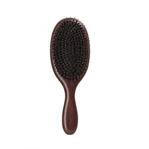 YIORYO Brosse &agrave; cheveux en poils de sanglier pour femmes, hommes, enfants, brosse &agrave; poils de sanglier et en nylon pour cheveux humides/secs, lissage, massage, d&eacute;m&ecirc;lage, restaure brillance et texture (wuhanshipengyuyushangmaoyouxiangongsi, neuf)
