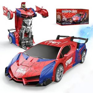 Voiture T&eacute;l&eacute;command&eacute;e Spider Jouet Enfants 3 4 5 6 7 8 Ans Gar&ccedil;on Fille, Voitures Radiocommande Transformable Robot Rotation 360&deg;et Pulv&eacute;risation, Jeux Int&eacute;rieur Ext&eacute;rieur Cadeau Anniversaire No&euml;l (Sharemee, neuf)