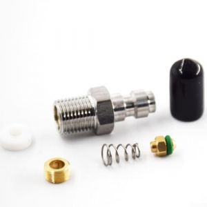 Valve de connexion rapide &agrave; filetage m&acirc;le, pour le remplissage, connecteur de 8 mm, mamelon de remplissage en acier inoxydable, mat&eacute;riau antirouille (1-8BSPP) (Yanghaicheng, neuf)