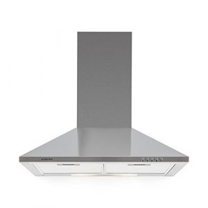 Klarstein TR60WS - Hotte aspirante, 60cm, 310m&sup3;/h, Eclairage commutable, Chemin&eacute;e t&eacute;lescopique, 2 filtres &agrave; graisse, Ch&acirc;ssis en acier, 2 x lampes &agrave; 40W, Argent (Klarstein France, neuf)