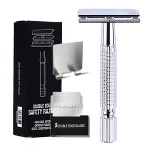 Razors de rasage de s&eacute;curit&eacute; pour hommes, rasoirs &agrave; double bord pour hommes,Coupe &agrave; la barbe &agrave; double bord - Razors pour rasage lisse et confortable, rasoir manuel avec 5 recharges pour le toilettage (Grtongyt, neuf)