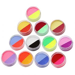 HOMSFOU 1ensemble Kit De Maquillage Visage Couleurs De Peinture Lavable Pour Festivals Et Cosplay Outils De Maquillage Pour Halloween Et Événements Spéciaux (Xieheng, neuf)