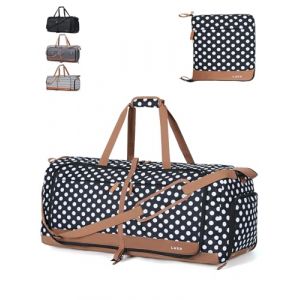 Lekesky Sac de Voyage Femme 80L Léger et Pliable Sac Weekend Grand Taille Sac de Sport pour Cabine Avion Maternité,À Pois (CanlianMaoyi, neuf)