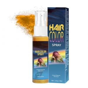 Spray Cheveux Vert,Spray Temporaire pour Coloration Cheveux,sprays vert cheveux temporaire,Sprays Colorant Cheveux,Rapide et Séchage Rapide,Teinture à Usage Unique Lavable,pour Fête,Cosplay (Jaune) (EnviableVB, neuf)